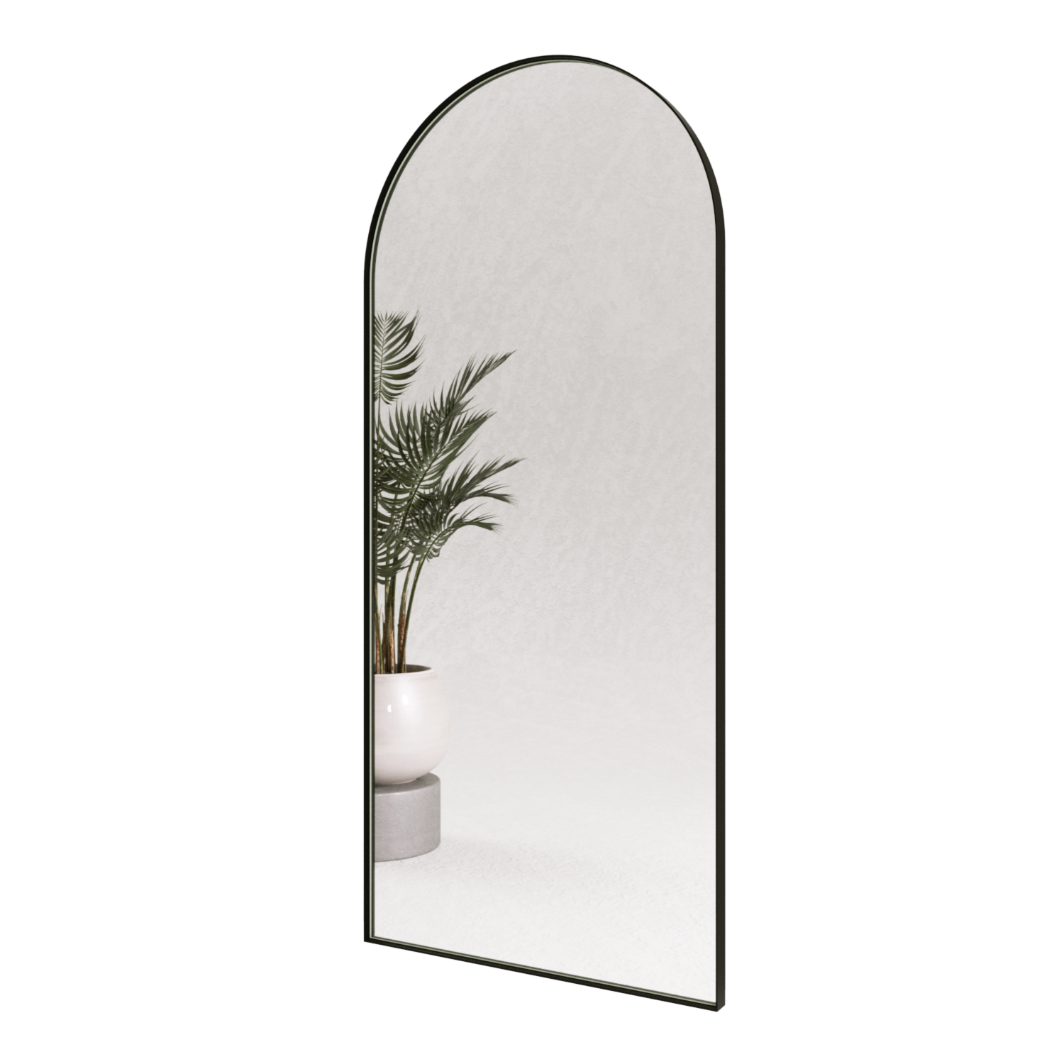 Арочное зеркало в чёрной металлической раме «Глинт»180 см - фото 4