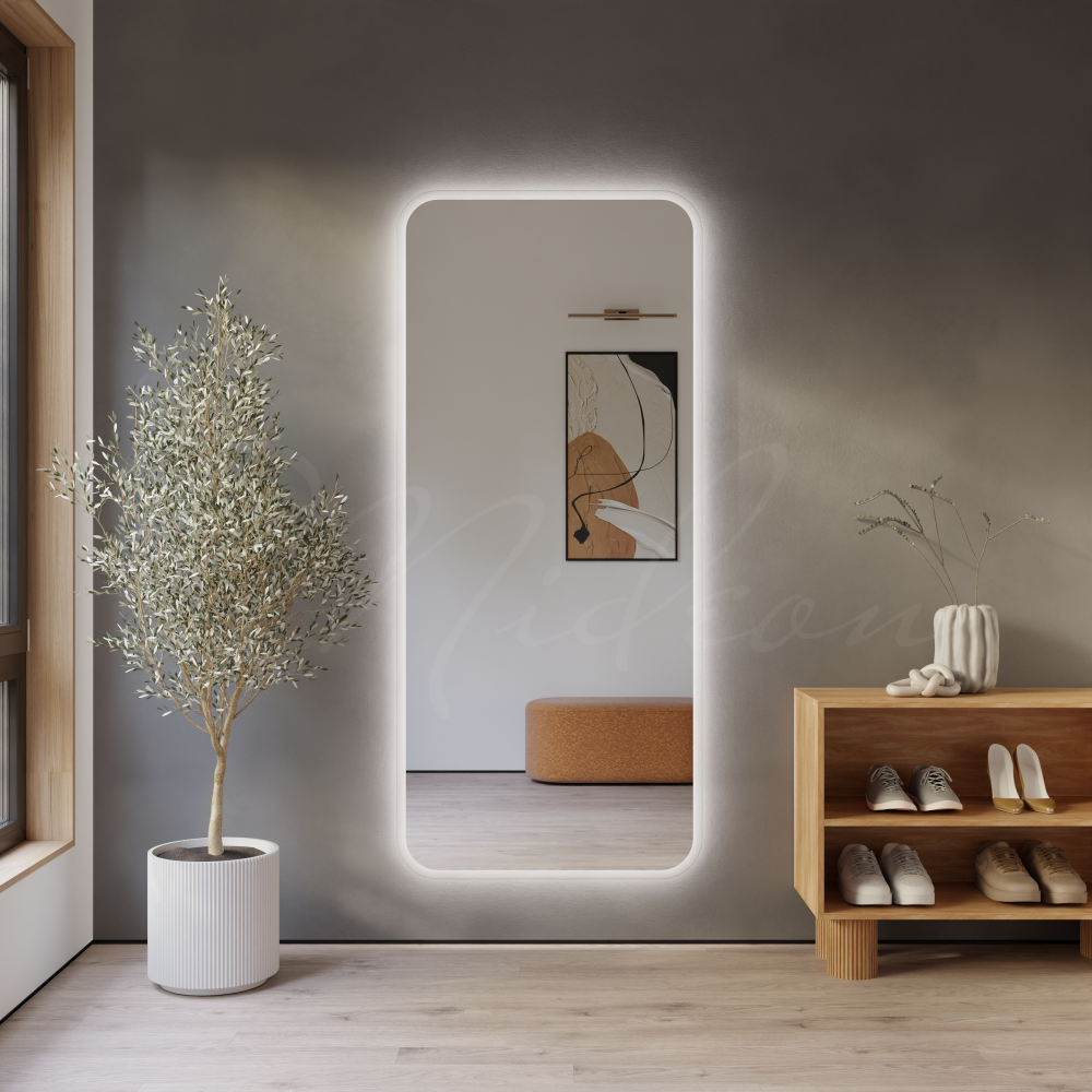 Зеркало в прихожую «Глория-XL» (Pearl-XL) с интерьерной подсветкой