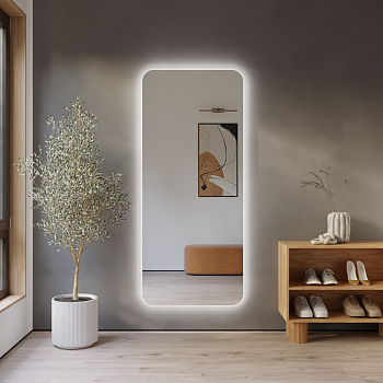 Зеркало в прихожую «Глория-XL» (Pearl-XL) с интерьерной подсветкой