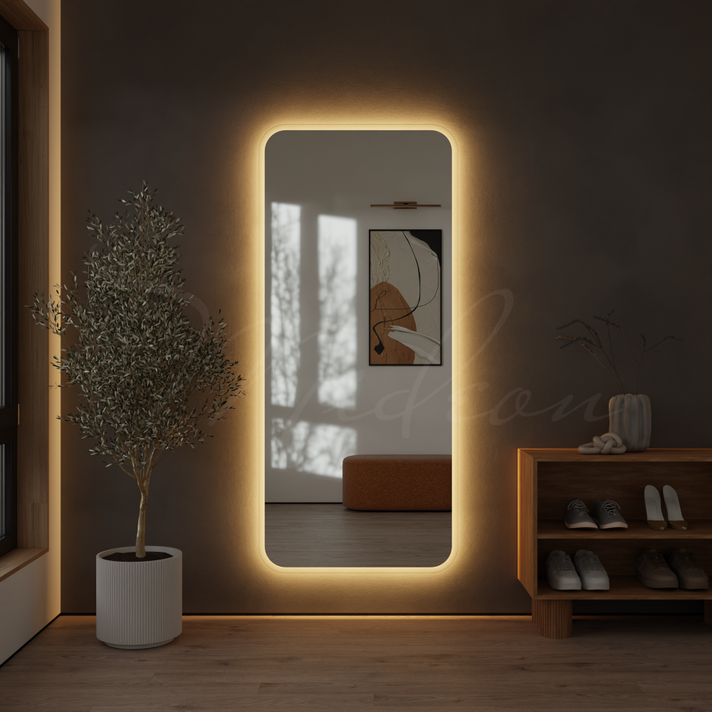 Зеркало в прихожую «Глория-XL» (Pearl-XL) с интерьерной подсветкой