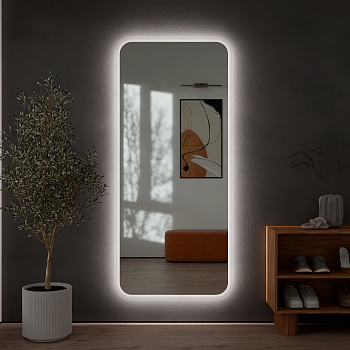 Зеркало в прихожую «Глория-XL» (Pearl-XL) с интерьерной подсветкой
