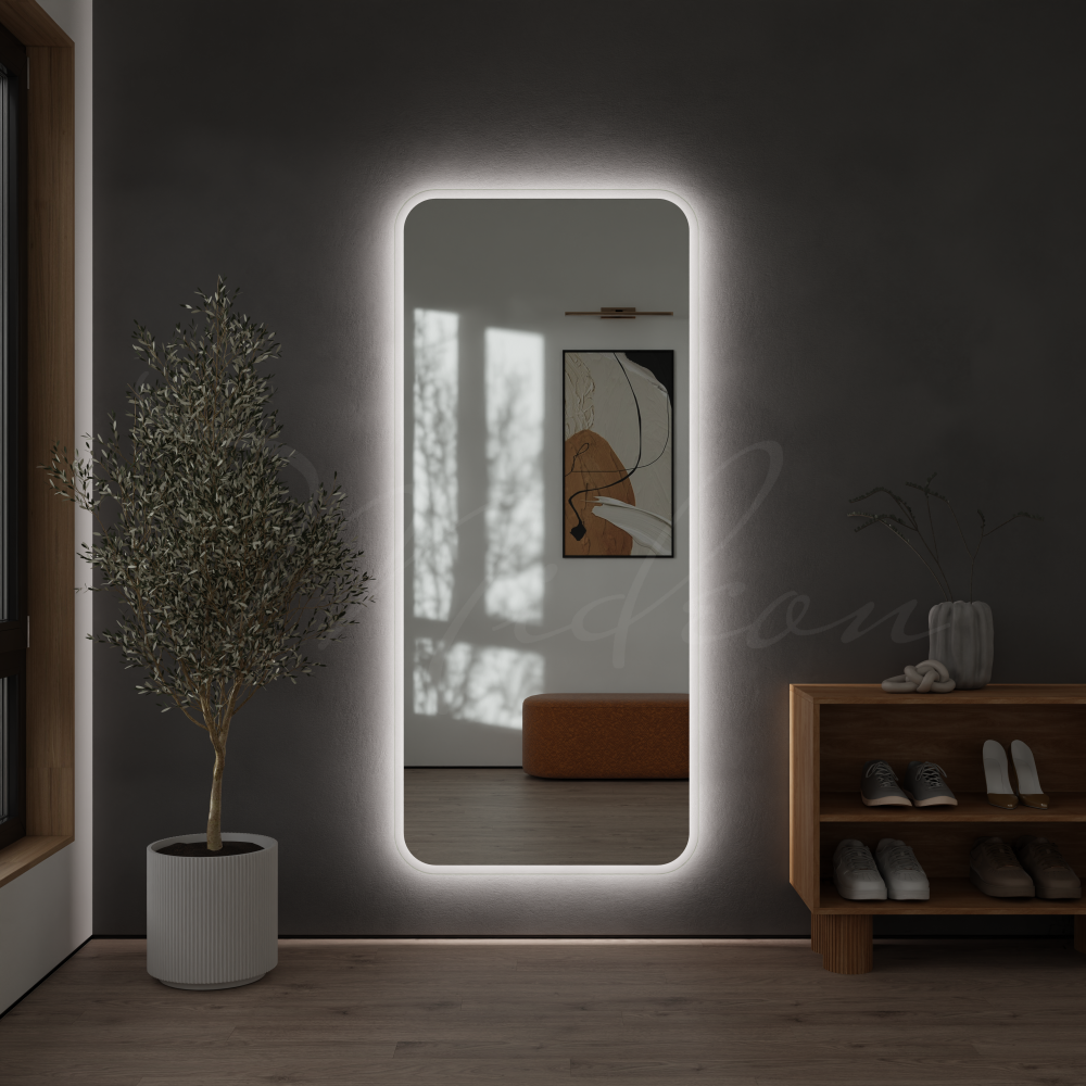 Зеркало в прихожую «Глория-XL» (Pearl-XL) с интерьерной подсветкой