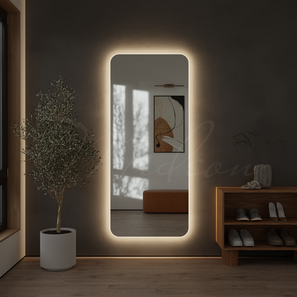 Зеркало в прихожую «Глория-XL» (Pearl-XL) с интерьерной подсветкой