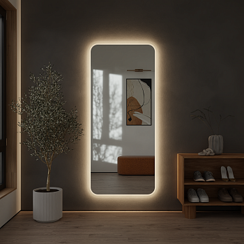 Зеркало в прихожую «Глория-XL» (Pearl-XL) с интерьерной подсветкой