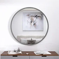 Круглое зеркало в МДФ раме RAL9007 — фото 3