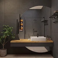 Зеркало круглое усеченное «Умбра» 2 (Ambilight 2) с интерьерной подсветкой — фото 4